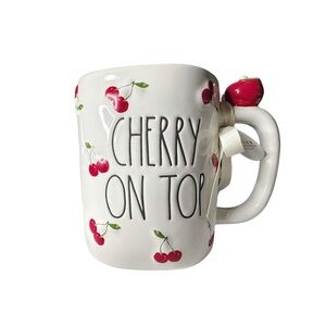 Rae Dunn Cherry Delight Mug - White and Red